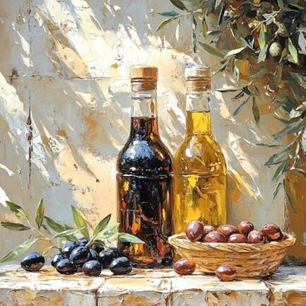 Euroart Leinwandbild Oil And Vinegar IV Mehrfarbig 55 cm