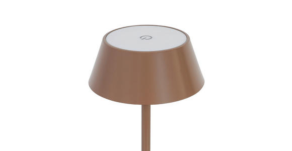 AKKU-TISCHLEUCHTE 11/30 cm - Taupe/Schwarz, Design, Kunststoff/Metall (11/30cm) - Novel