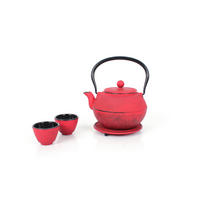 TEEKANNENSET  - Rot, Basics, Metall (1100ml) - Echtwerk