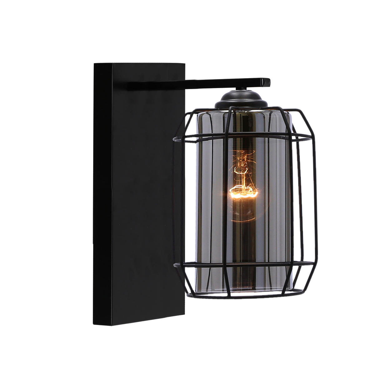 WANDLEUCHTE Jonera 25/15/25 cm   - Schwarz, KONVENTIONELL, Metall (25/15/25cm)