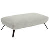 HOCKER in Textil Creme  - Creme/Schwarz, Design, Textil/Metall (142/43/80cm) - Moderano