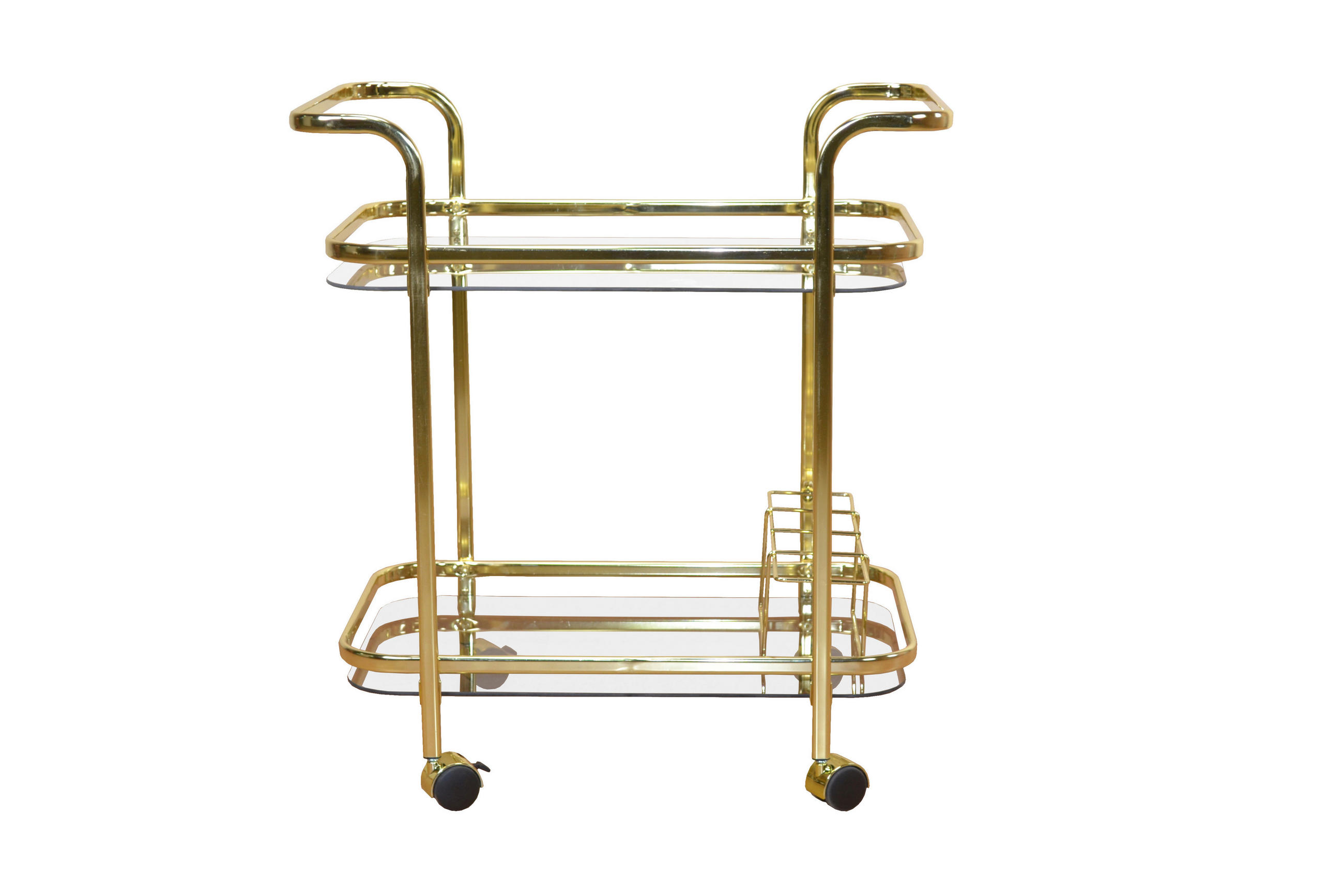 SERVIERWAGEN Messingfarben  - Messingfarben, Design, Glas/Kunststoff (44/69/75cm) - MID.YOU