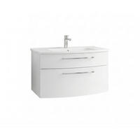 ELEMENT ISPOD UMIVAONIKA  bijela  bijela visoki sjaj  - bijela/boje kroma, Design, kamen/drvni materijal