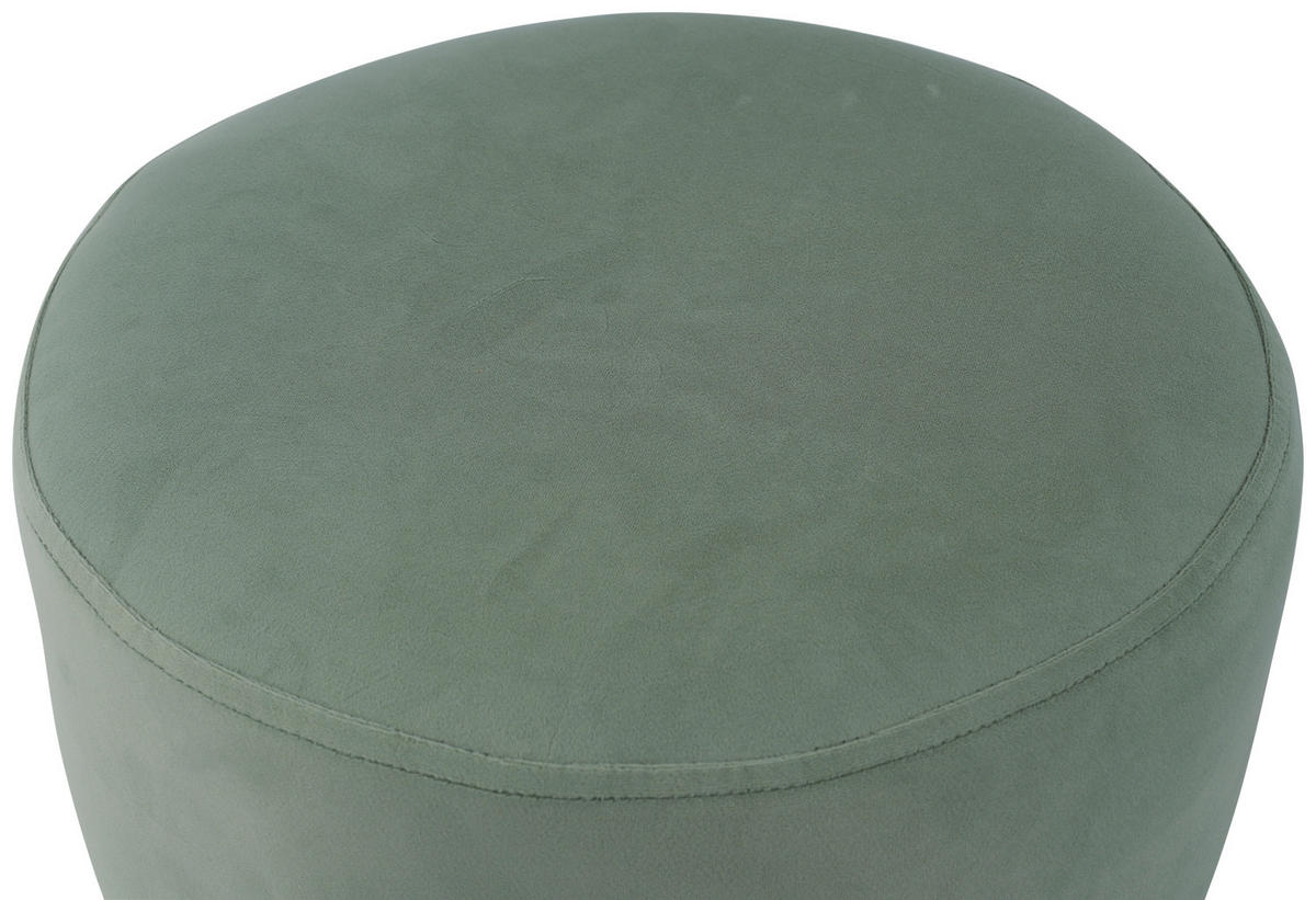 POUF Samt Mintgrün 35.5/39/35.5 cm  - Mintgrün, MODERN, Textil (35.5/39/35.5cm) - MID.YOU