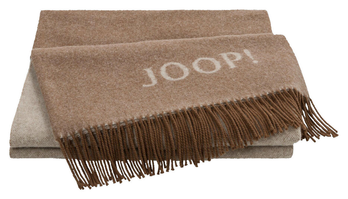 PLÉD, vlna, 130/180 cm - světle hnědá, Basics, textil (130/180cm) - Joop!