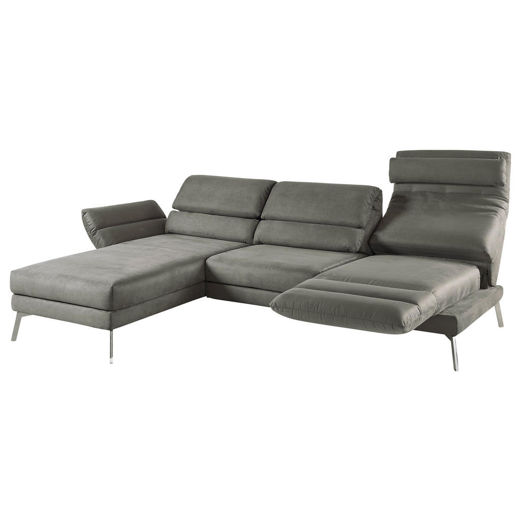 Thumbnail - Dieter Knoll Ecksofa, Graphit, Textil, 3-Sitzer, Ottomane links, L-Form, 279-327x176-217 cm, Goldenes M, Dgm, Typenauswa...