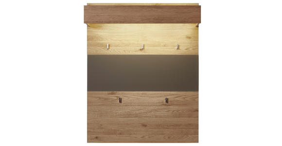 GARDEROBENPANEEL 93/117/30 cm - Eichefarben/Grau, Natur, Glas/Holz (93/117/30cm) - Voleo