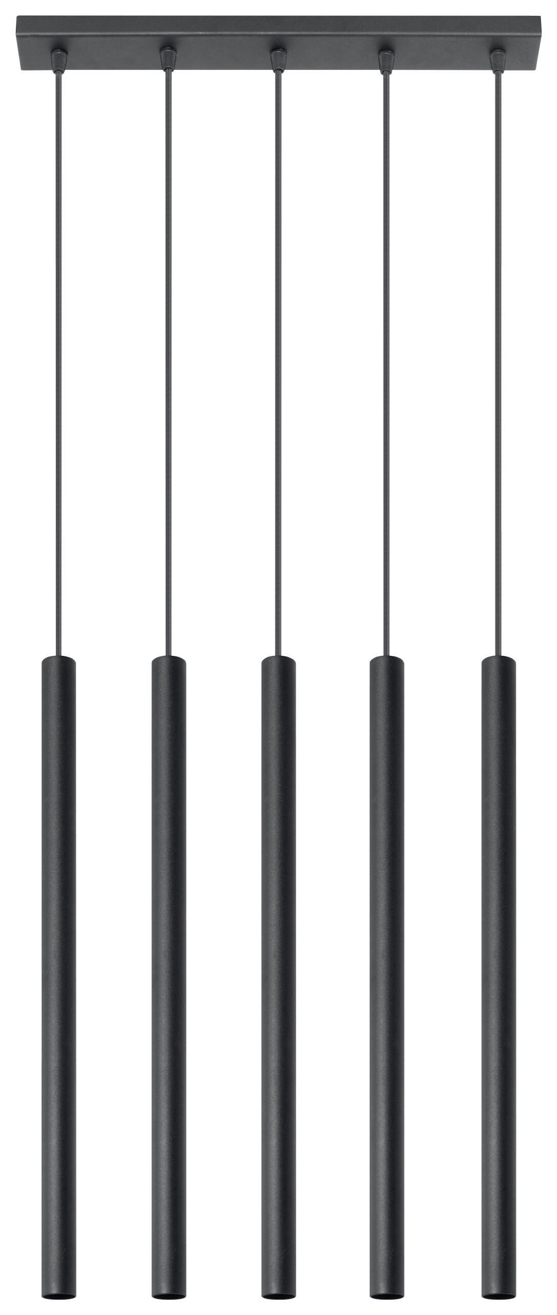 HÄNGELEUCHTE PASTELO 45/5/90 cm   - Schwarz, KONVENTIONELL, Metall (45/5/90cm)