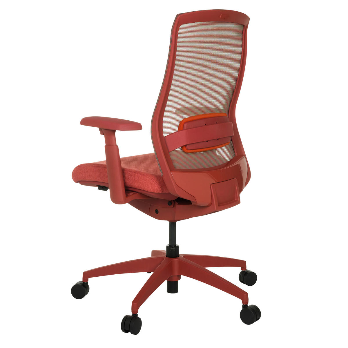 OTOČNÁ ŽIDLE, síťovina, červená - červená, Moderní, textil/plast (65/95 - 103/70cm) - MID.YOU