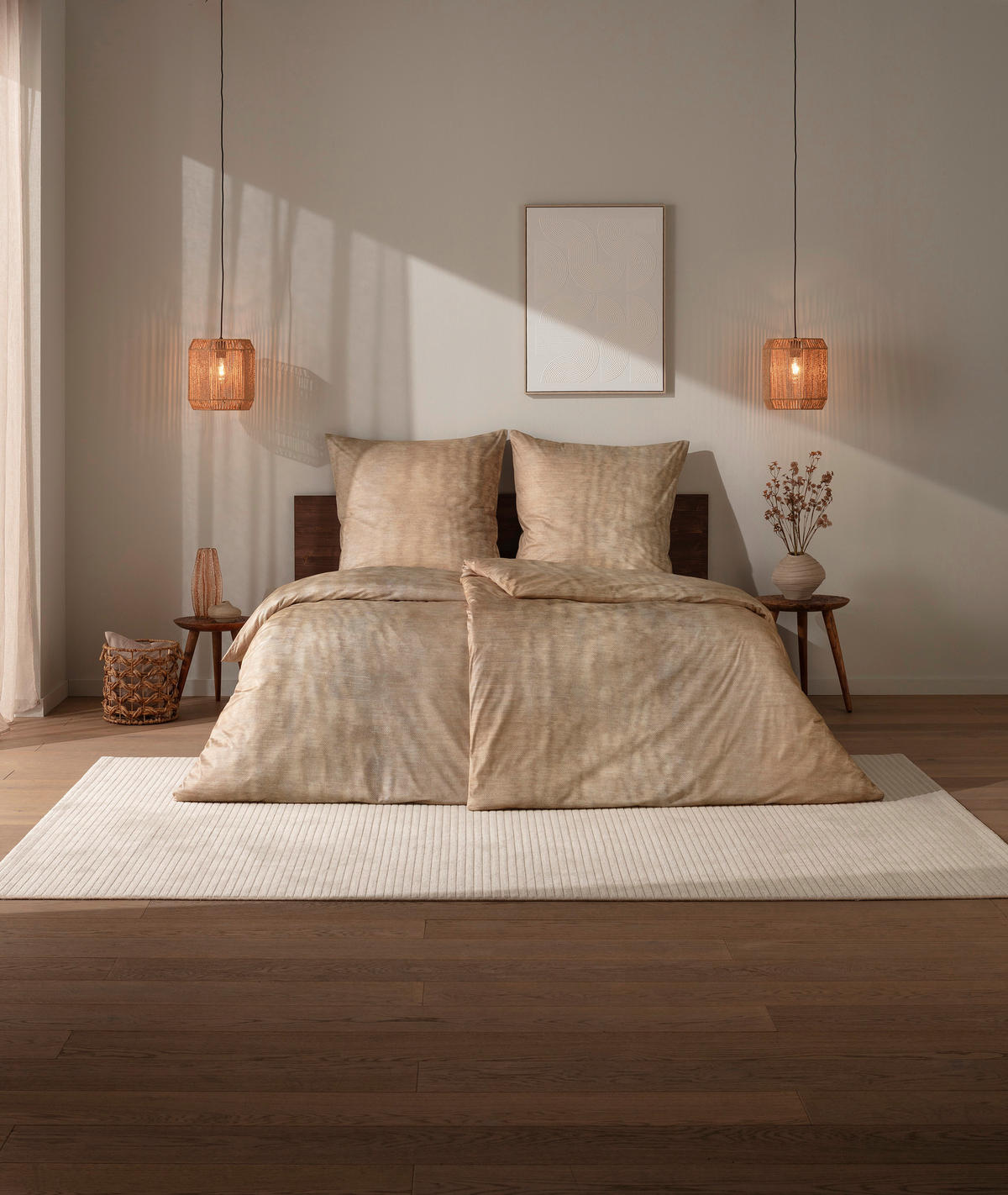 BETTWÄSCHE Atelier Interlock-Jersey 155/220 cm  - Graubraun, Design, Textil (155/220cm) - Estella