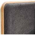 BETT 180/200 cm,  in Dunkelgrau, Wildeiche,  - Wildeiche/Dunkelgrau, Natur, Holz/Textil (180/200cm) - Linea Natura