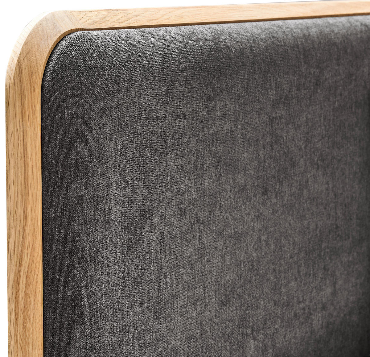 BETT 180/200 cm,  in Dunkelgrau, Wildeiche,  - Wildeiche/Dunkelgrau, Natur, Holz/Textil (180/200cm) - Linea Natura