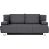 SCHLAFSOFA in Flachgewebe Dunkelgrau  - Chromfarben/Dunkelgrau, Design, Textil/Metall (197/88/89cm) - Xora