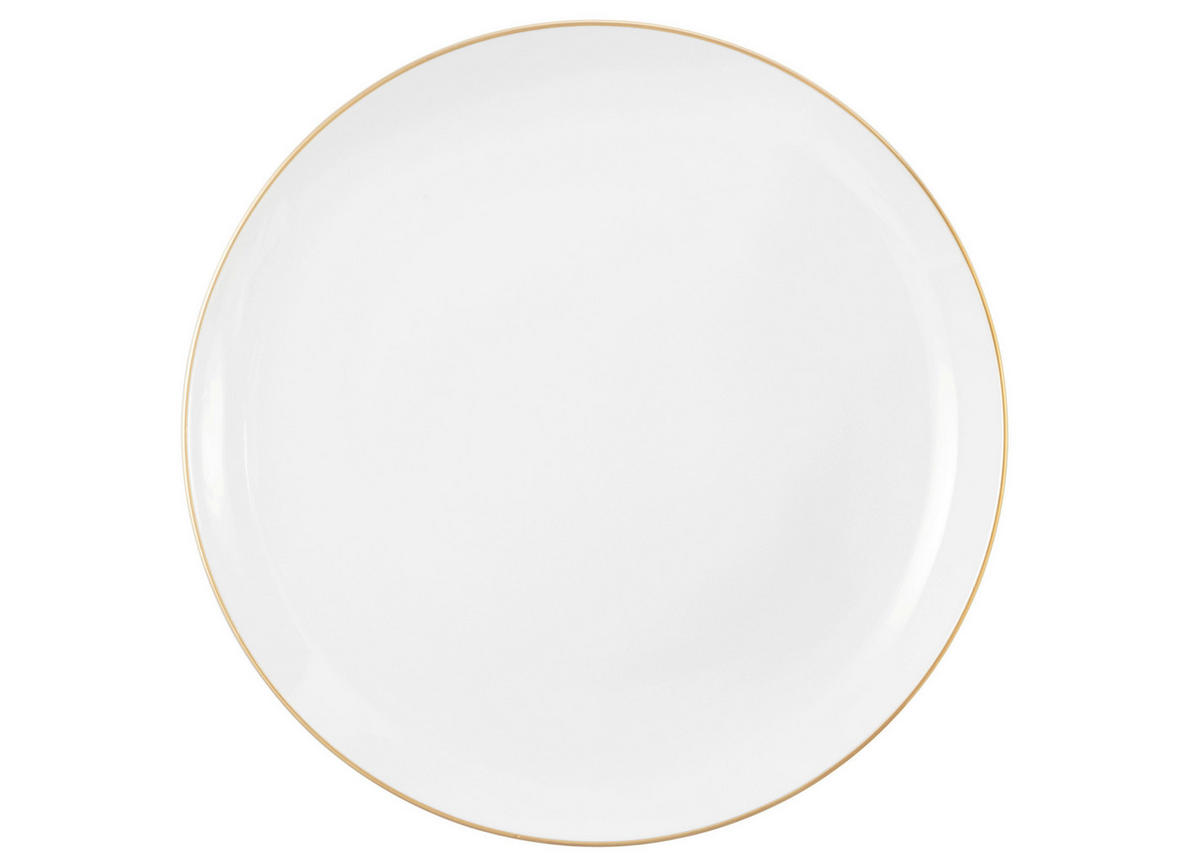 FRÜHSTÜCKSTELLER LIBERTY  22,5 cm   - Goldfarben/Weiß, Basics, Keramik (22,5cm) - Seltmann Weiden