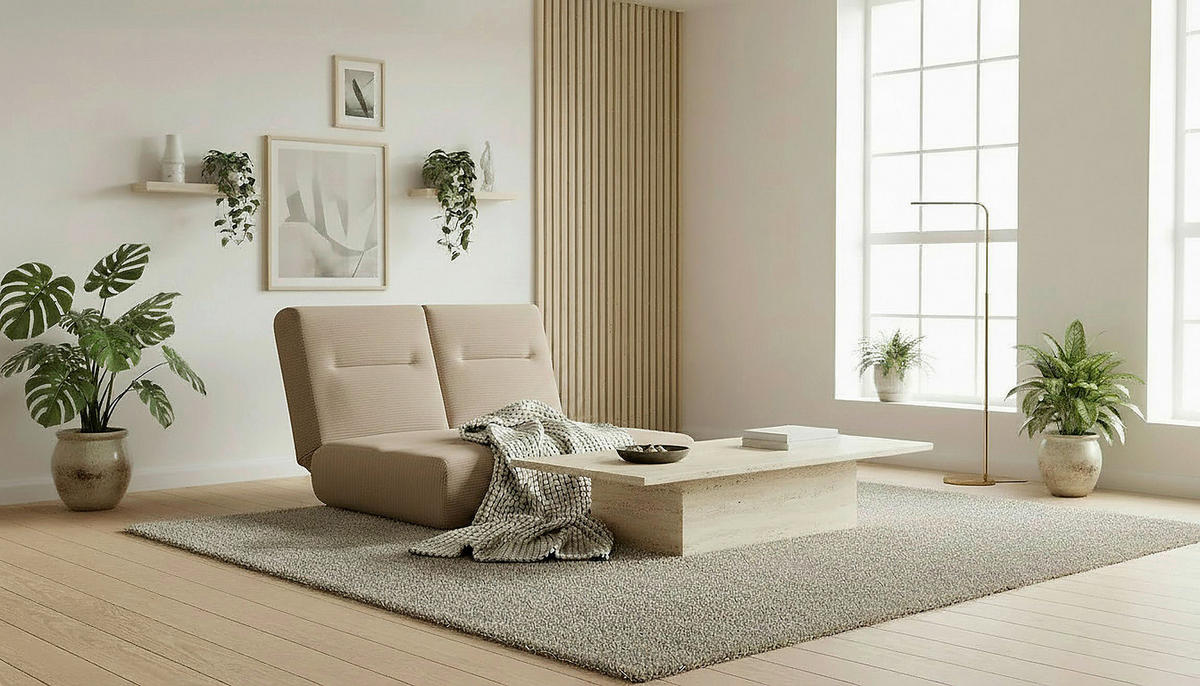 TROSJED NA RAZVLAČENJE tekstil  smeđa    - smeđa, Design, tekstil (159/88/160cm) - Livetastic