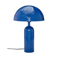 STOLNÍ LAMPA, 31/45 cm  - modrá, Design, kov (31/45cm)