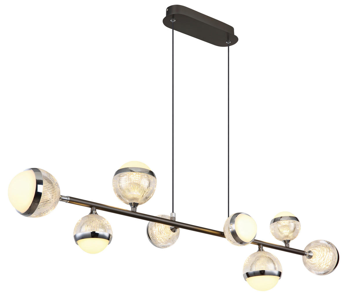 LED-HÄNGELEUCHTE 109/24/120 cm    - Klar/Chromfarben, Konventionell, Kunststoff/Metall (109/24/120cm) - Globo