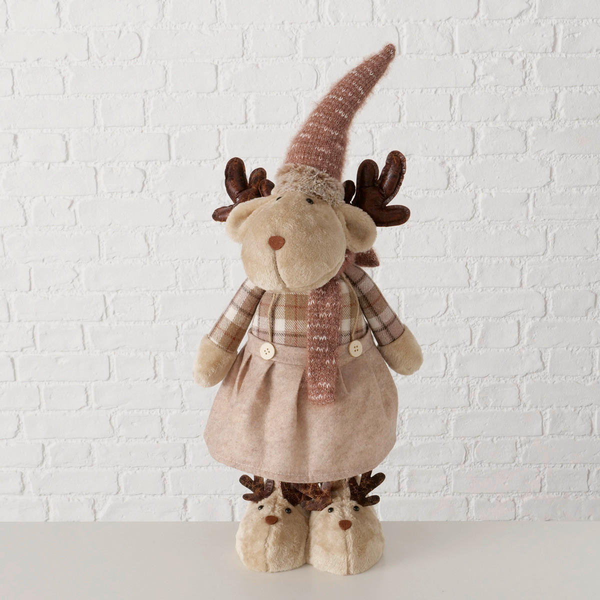 DEKORENTIER - Braun, Basics, Textil/Stein (27/30/110cm)