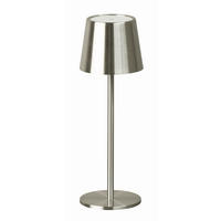 AKKU-TISCHLEUCHTE Roxi 9/27,5 cm   - Nickelfarben, KONVENTIONELL, Metall (9/27,5cm)