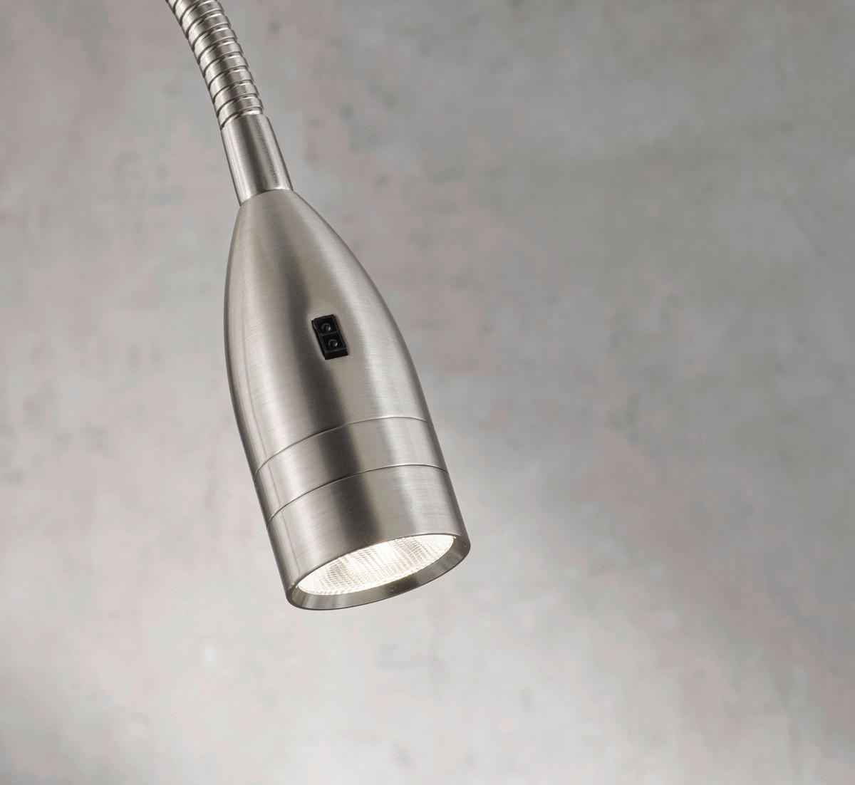 LED-KLÄMLAMPA - nickelfärgad, Klassisk, metall (4/60cm) - Fischer & Honsel