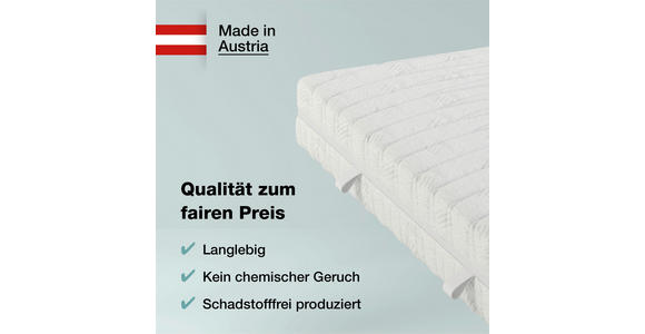 KALTSCHAUMMATRATZE 80/200 cm Höhe ca. 21 cm  - Weiß, Basics, Textil (80/200cm) - Sleeptex
