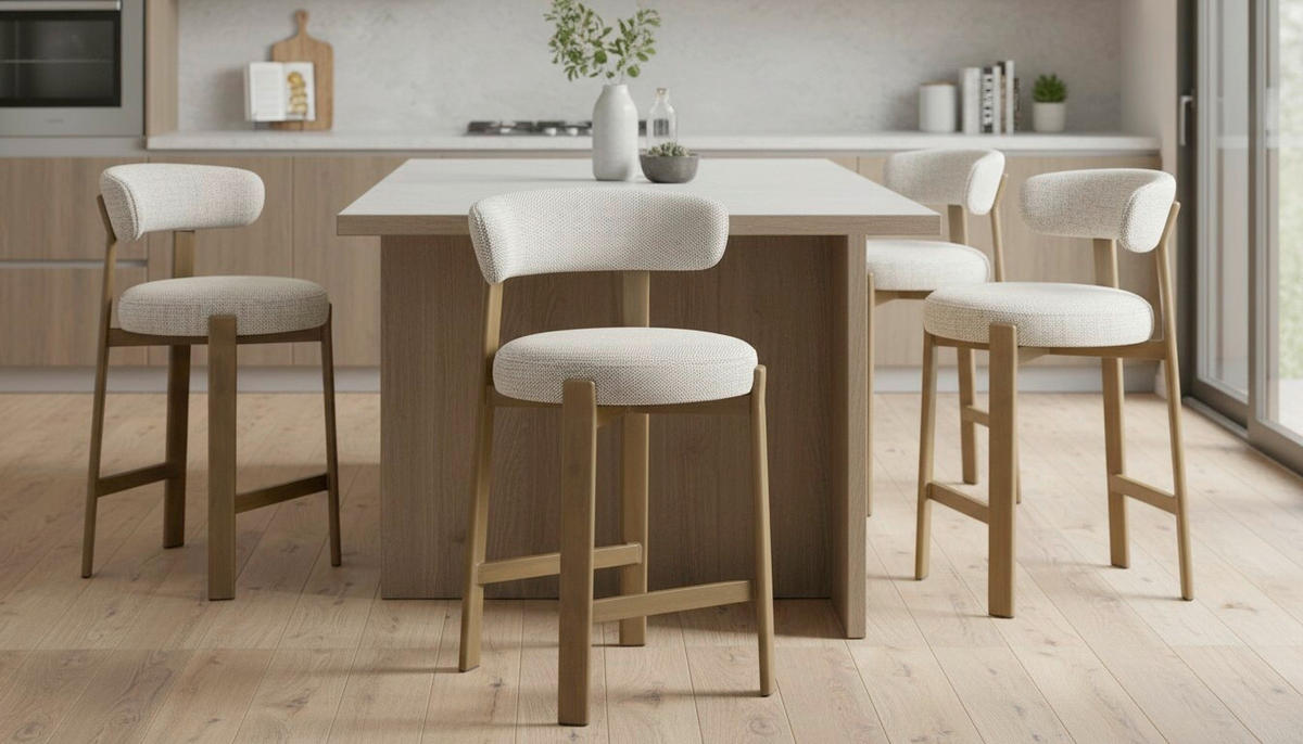 BARHOCKER Webstoff Braun, Walnussfarben Eisen  - Walnussfarben/Braun, MODERN, Textil/Metall (52/90,5/53,5cm) - Livetastic