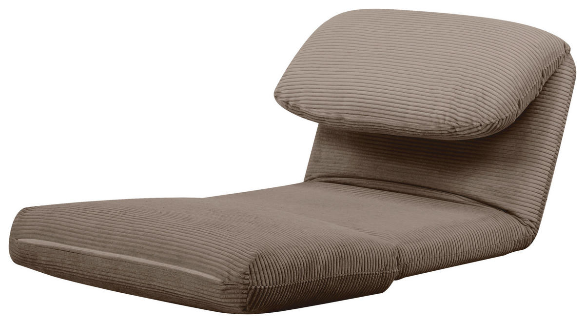 SCHLAFSESSEL Cord Braun    - Braun, Design, Textil/Metall (78/58/82cm) - Livetastic