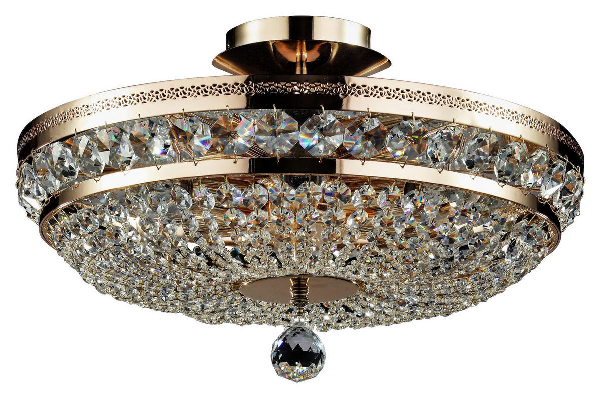 LUSTRE  43,5/23,5/43,5 cm   - Goldfarben, Trend, Glas/Metall (43,5/23,5/43,5cm) - MAYTONI