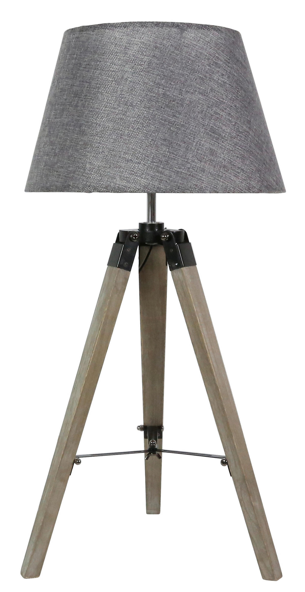TISCHLEUCHTE 35/35/68 cm   - Grau, Natur, Holz/Textil (35/35/68cm)