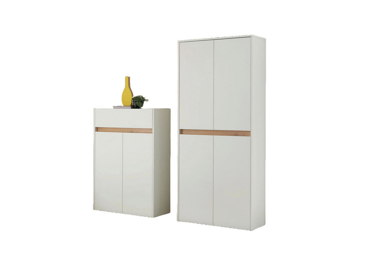 GARDEROBE 2-teilig  in 170/195/35 cm  - Eiche Wotan/Weiß, Design, Holzwerkstoff (170/195/35cm) - Modante