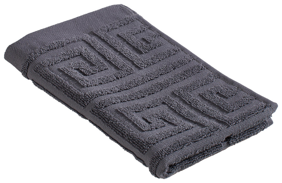 GÄSTETUCH WATER LEGACY Dunkelgrau 3-teilig 30/50 cm  - Dunkelgrau, Basics, Textil (30/50cm) - Zoeppritz