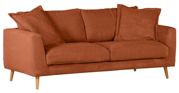 BIGSOFA Cord Kupferfarben  - Naturfarben/Kupferfarben, ROMANTIK / LANDHAUS, Holz/Textil (220/69/100cm) - Landscape