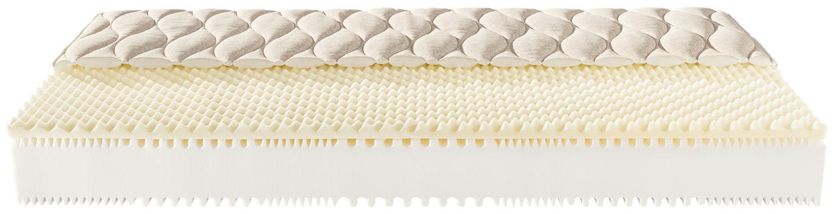 KOMFORTSCHAUMMATRATZE 200/200 cm Höhe ca. 24 cm 7 -Zonen - Beige, Basics, Textil (200/200cm) - Valnatura