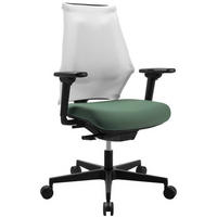 DREHSTUHL Flachgewebe Grün, Weiß  - Schwarz/Weiß, MODERN, Kunststoff/Textil (47/100-112/45-51cm) - Topstar