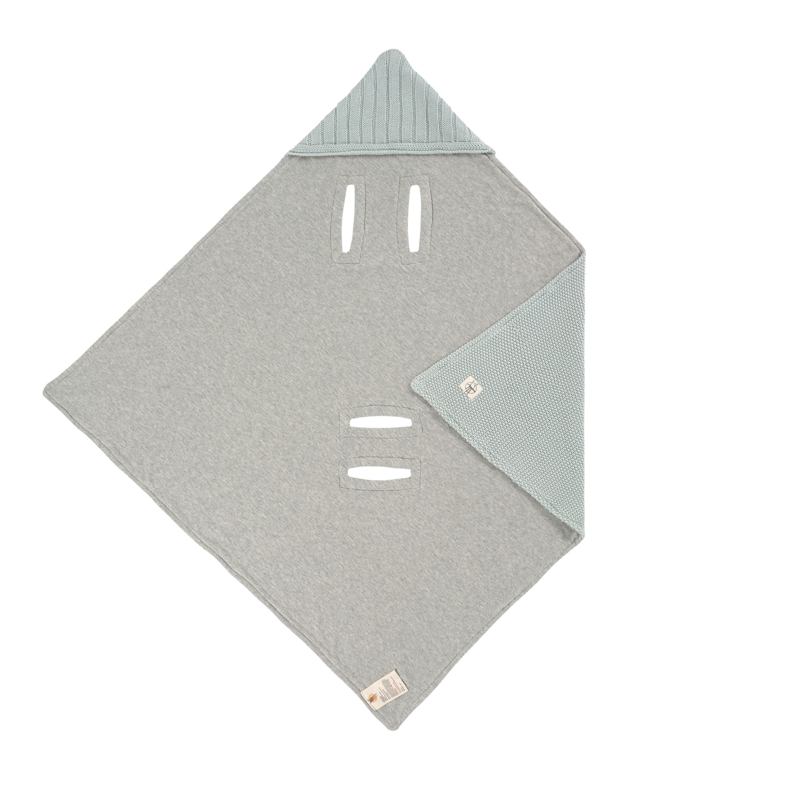 EINSCHLAGDECKE      - Grau/Mintgrün, Basics, Textil (78/0,5/78cm) - Lässig