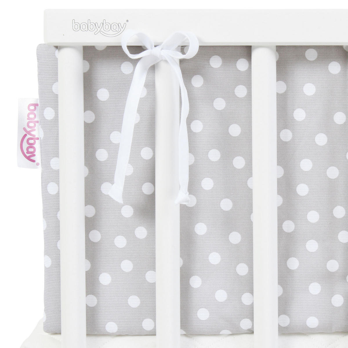 NESTCHEN Babybay    - Weiß/Grau, Basics, Textil (168/24/2cm) - Babybay
