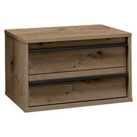 NACHTSCHRANK 50/31/34 cm  - Schwarz/Eiche Artisan, KONVENTIONELL, Holzwerkstoff/Metall (50/31/34cm) - Chameo