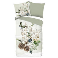 WENDEBETTWÄSCHE Marjan Biber 155/220 cm  - Grün, Design, Textil (155/220cm)