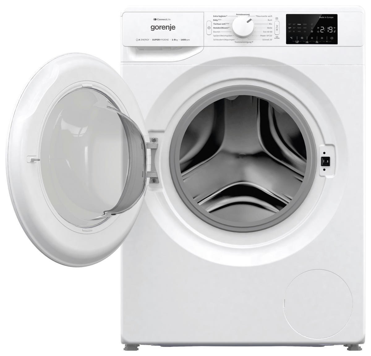 WASCHMASCHINE WPNEI84A1DTS   - Weiß, Basics, Glas/Kunststoff (60/85/54,5cm) - Gorenje