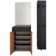 GARDEROBE 3-teilig  in 120/198/29 cm  - Wildeiche/Anthrazit, Design, Holzwerkstoff (120/198/29cm) - Moderano