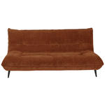 3-SITZER-SOFA in Mikrofaser Terracotta  - Terracotta/Schwarz, KONVENTIONELL, Textil/Metall (230/100/101cm) - Hom`in