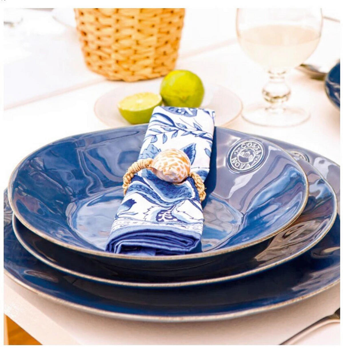 KOMBISERVICE NOVA 5-teilig  - Blau, Basics, Keramik - Costa Nova