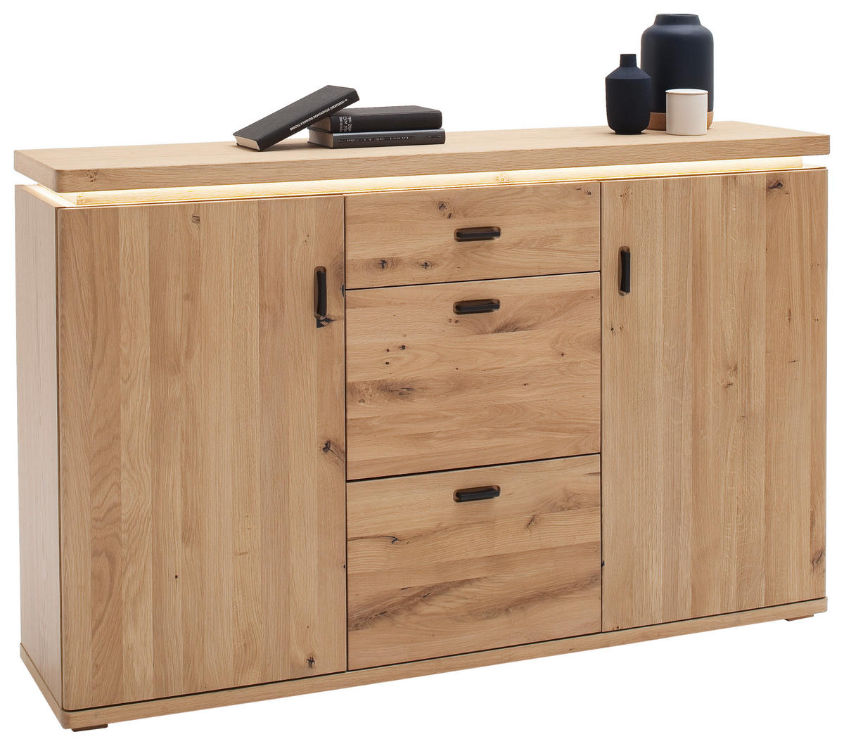 SIDEBOARD  in 150/95/38 cm  - Eichefarben/Anthrazit, Natur, Holz/Holzwerkstoff (150/95/38cm)