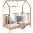 GITTERBETT EMMA 144/75/161 cm  - Buchefarben, Trend, Holz (144/75/161cm) - My Baby Lou