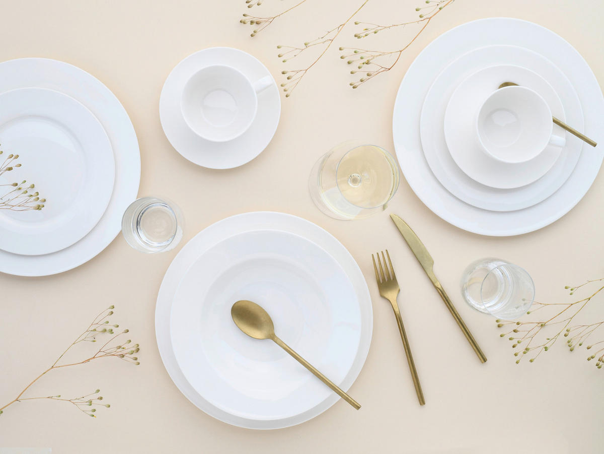 KOMBISERVICE Fleur Royal 30-teilig  - Creme, Basics, Keramik - Creatable