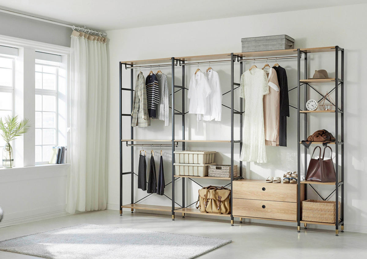 STEGHYLLA i 42,5/210/30 cm naturfärgad, svart  - svart/naturfärgad, Design, metall/trämaterial (42,5/210/30cm) - Livetastic