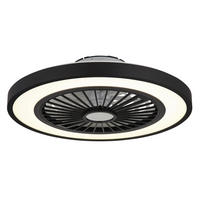 MENNYEZETI VENTILÁTOR - fekete/áttetsző, Konventionell, műanyag/fém (54/15,9cm) - Globo