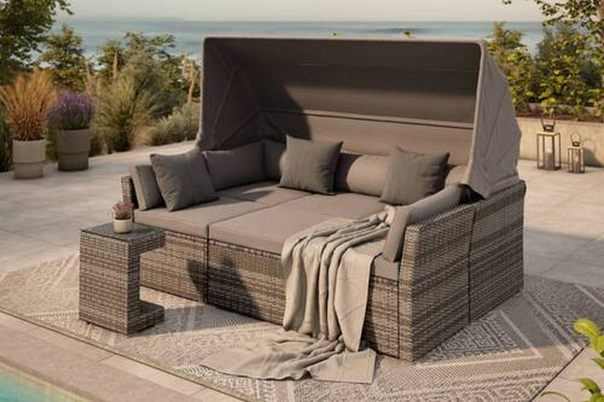 LOUNGEGARNITUR    - Grau, MODERN, Kunststoff/Metall - Ambia Garden