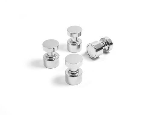 MAGNETSET  - Silberfarben, Basics, Metall (1,2/1,8cm)
