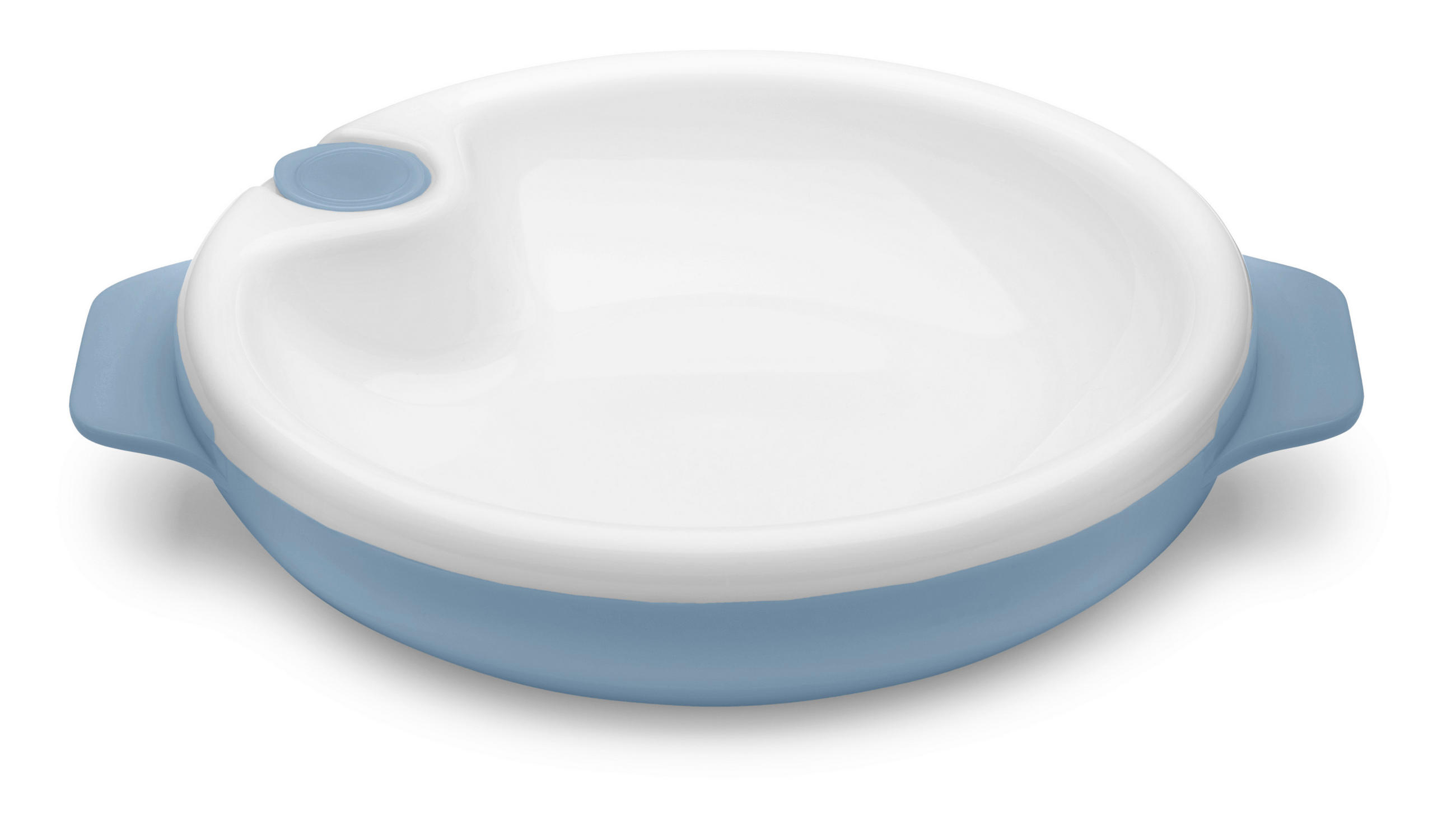 WARMHALTETELLER  - Blau/Weiss, Basics, Kunststoff (0,17/0,06/0,17cm)